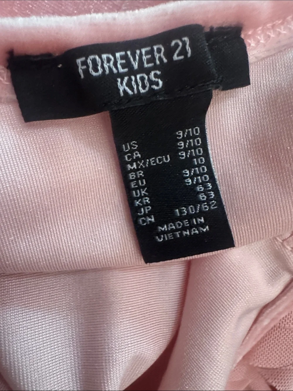 Forever 21 Girls Pink Velvet Velour Ruffle Mesh Sleeve One-Piece Leotard Costume
